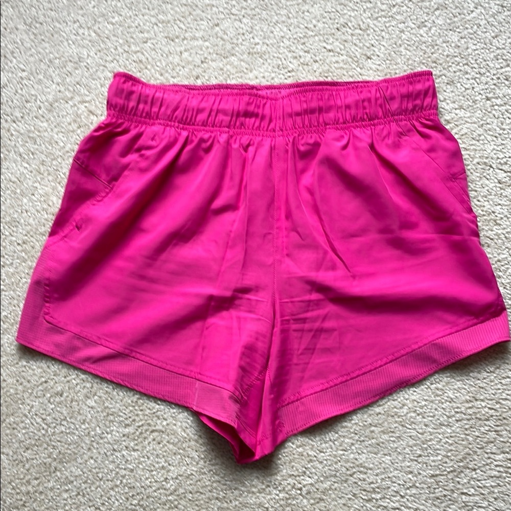 Athletic Works Pink Athletic Shorts Elastic Waistband
